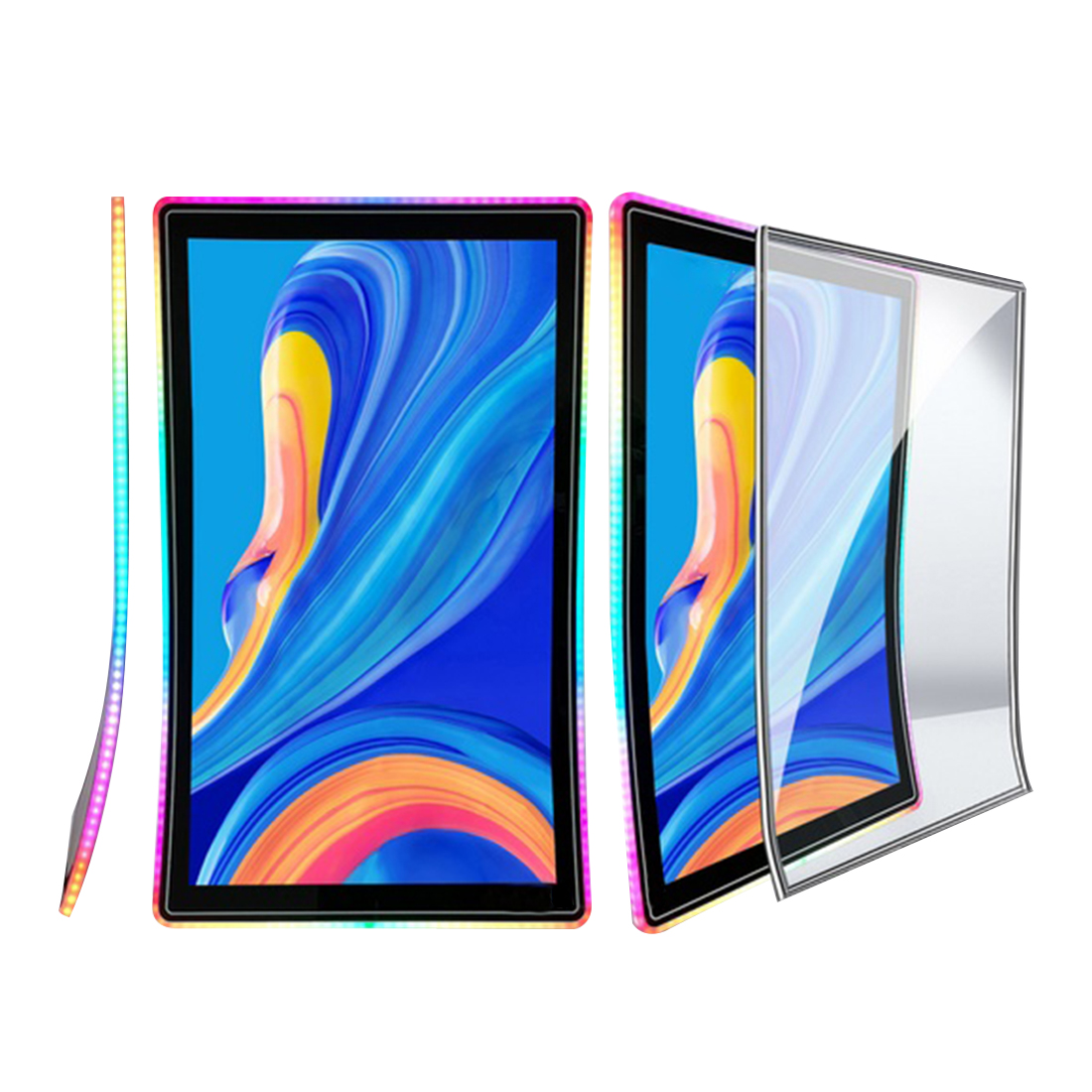 Curved touch screen monitor Embedded PC capacitive tablet touch screen panel Game Video Curved Computer Screen