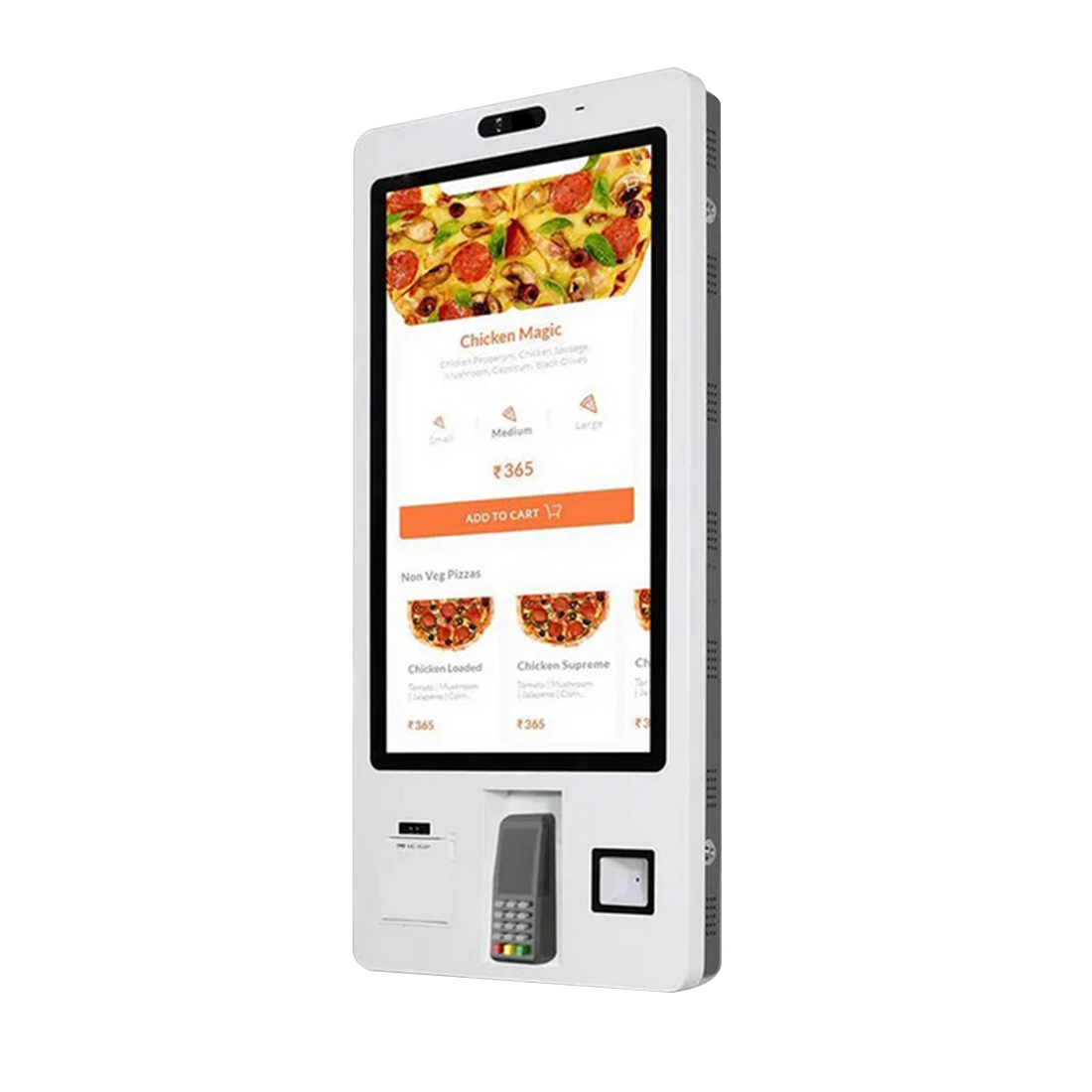 Interactive Touch Screen monitor floor stand or wall mount for food ordering kiosks self service payment kiosk restaurant