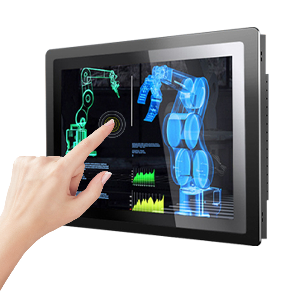 Industrial touch screen display with frame android all in one panel lcd monitor waterproof smart capacitive industrial monitor