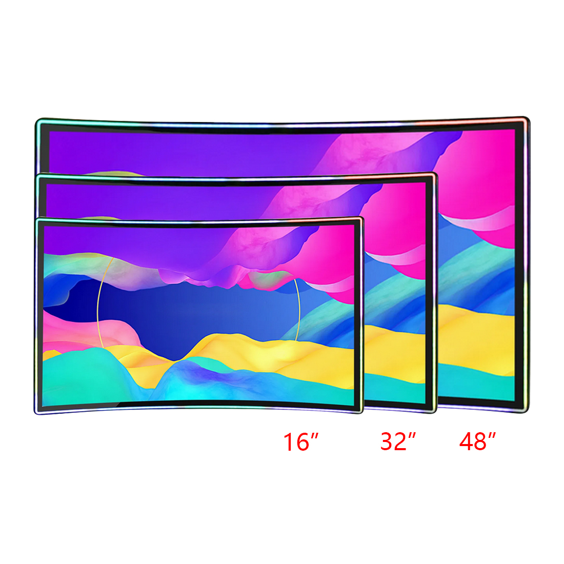 Hot Sale curved industrial touch screen monitor Waterproof Industrial all in one Panel Anti-Blue Light 4K android LCD display